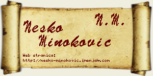 Neško Minoković vizit kartica